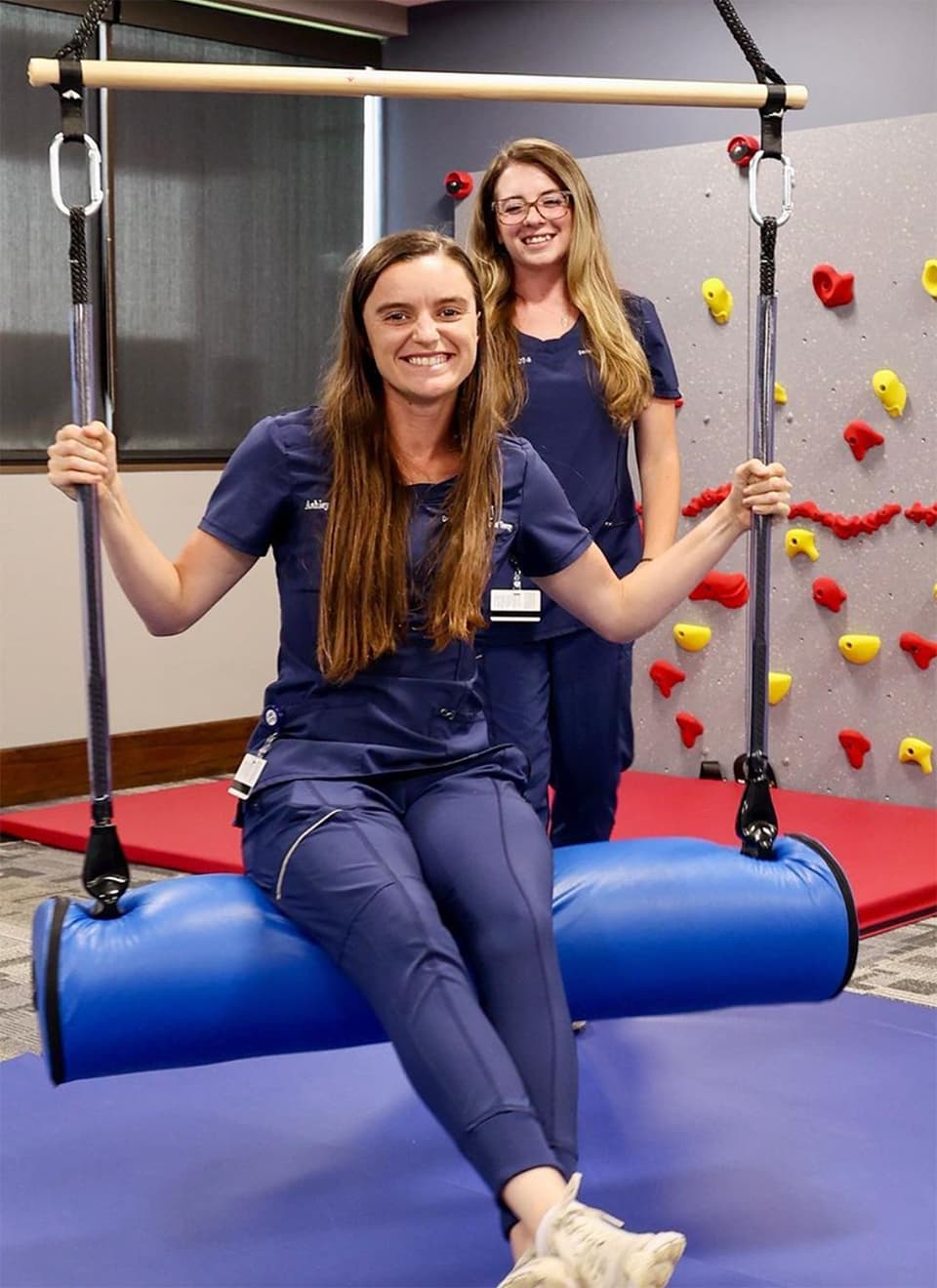 students in therapy room