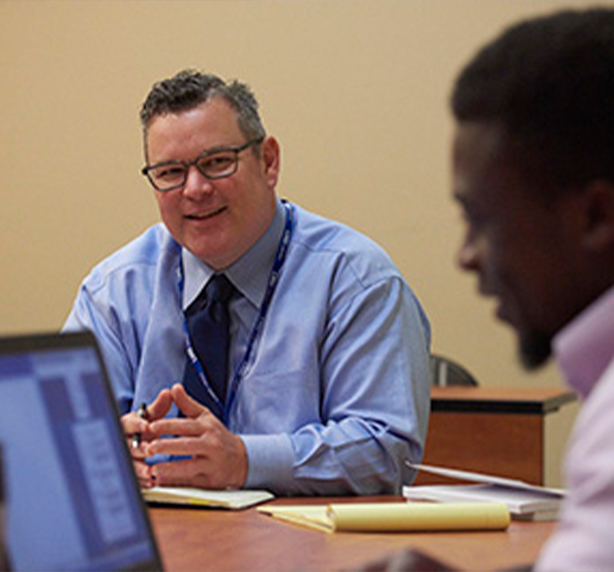 Counseling professor and Student