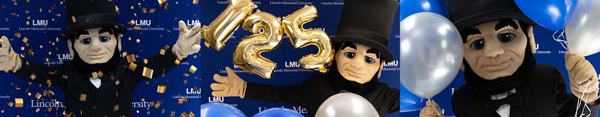 Photos of Abe celebrating LMU Anniversary