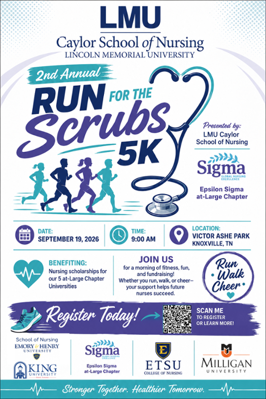 Run for the scrubs promo flyer