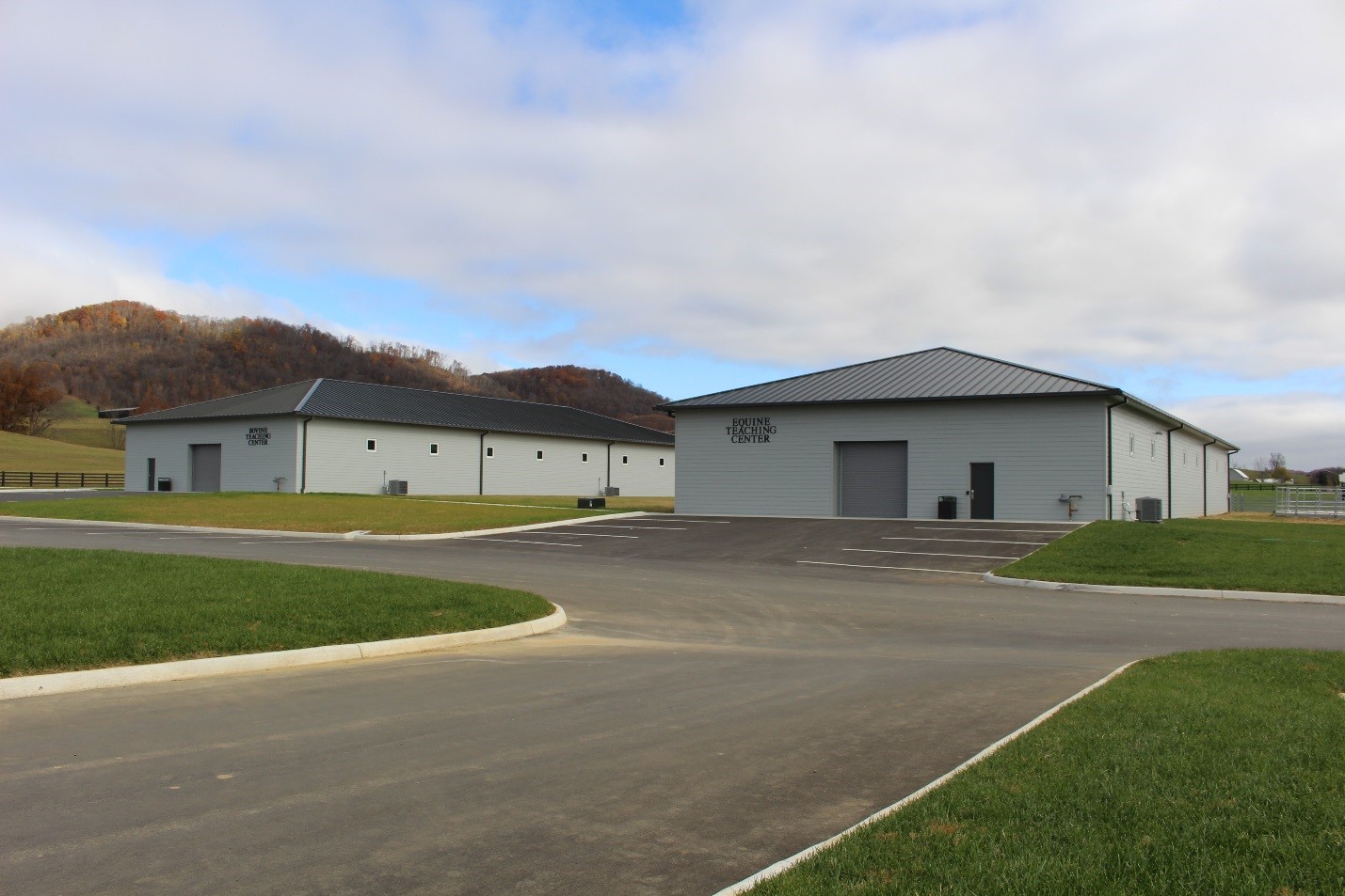 DVTC Equine Teaching Center (on right)