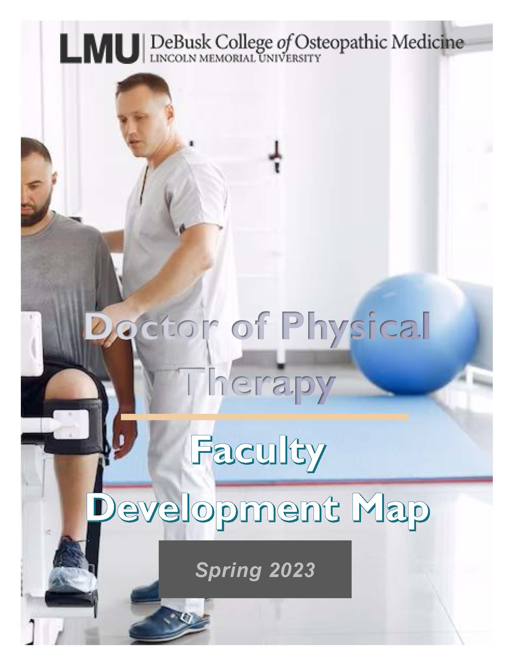 Picture of the DPT Faculty Development Map cover page.