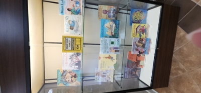 book display at LMU library