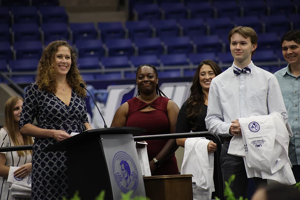 Silver white coat ceremony