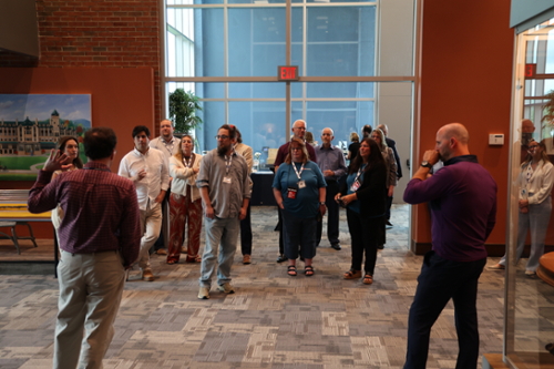 Conference attendees in the Lincoln Museum
