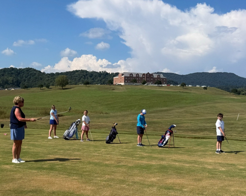 JFWA Golf Club practicing 