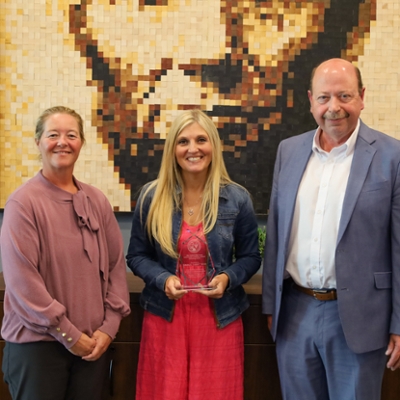 Candace Bean with Drs. Stacy Anderson and Randy Evans