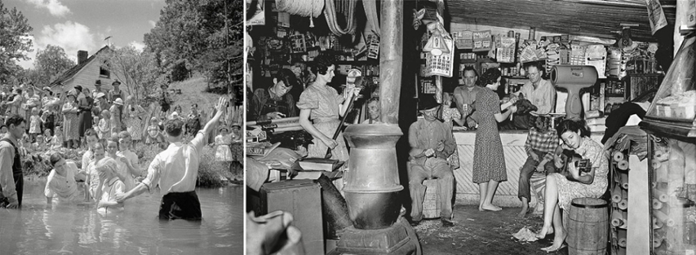 Black and white photos of rural life from Joe Clark collection.