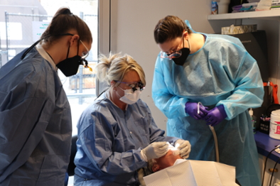 Dental Students at a Clinic 