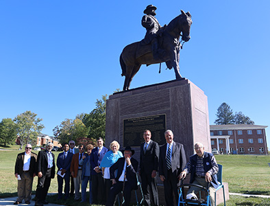 LMU Trustees with Howard Statue