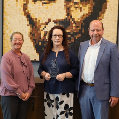 Jena West with Drs. Stacy Anderson and Randy Evans