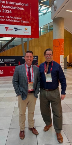 Dr. Erick Moberg with Dr. Fogg in Australia