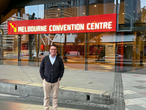 Dr. Erick Moberg presents research in Australia