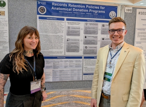 Dr. Adam Kolatorowicz, professor of anatomy and executive director of the LMU-DCOM Anatomical Donation Program, received the Anatomical Services Award at the 43rd Annual Meeting of the American Association of Clinical Anatomists for his award-winning poster presentation, “Records Retention Policies for Anatomical Donation Programs.”