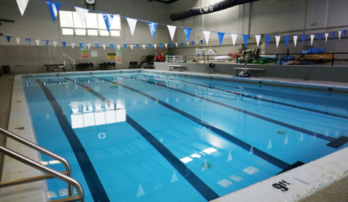 LMU pool celebrating reopening soon.