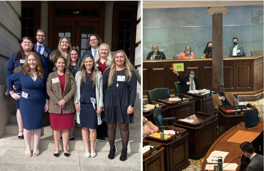 Student Government Association students represented LMU at the Tennessee Intercollegiate State Legislature in Nashville.