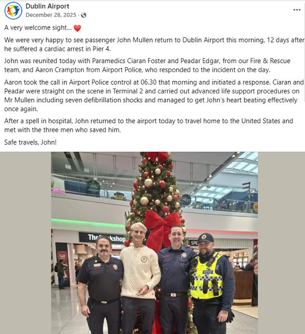 Dublin Airport Facebook Post 