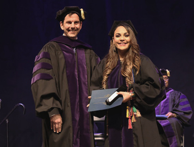 Sonny Robles receiving an award