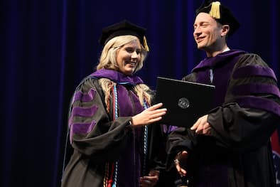 Student receives an award