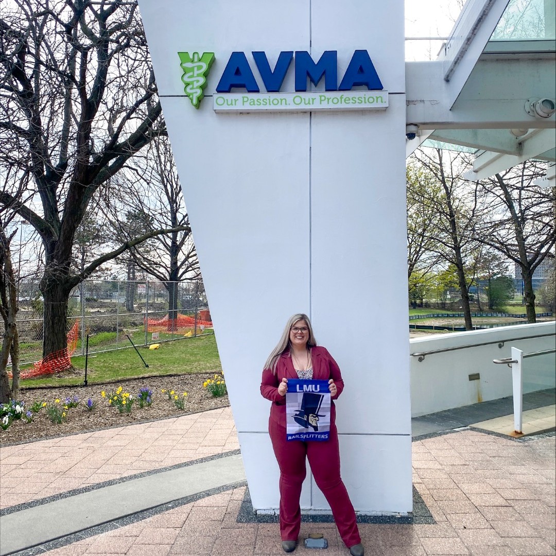 Barron at AVMA sign