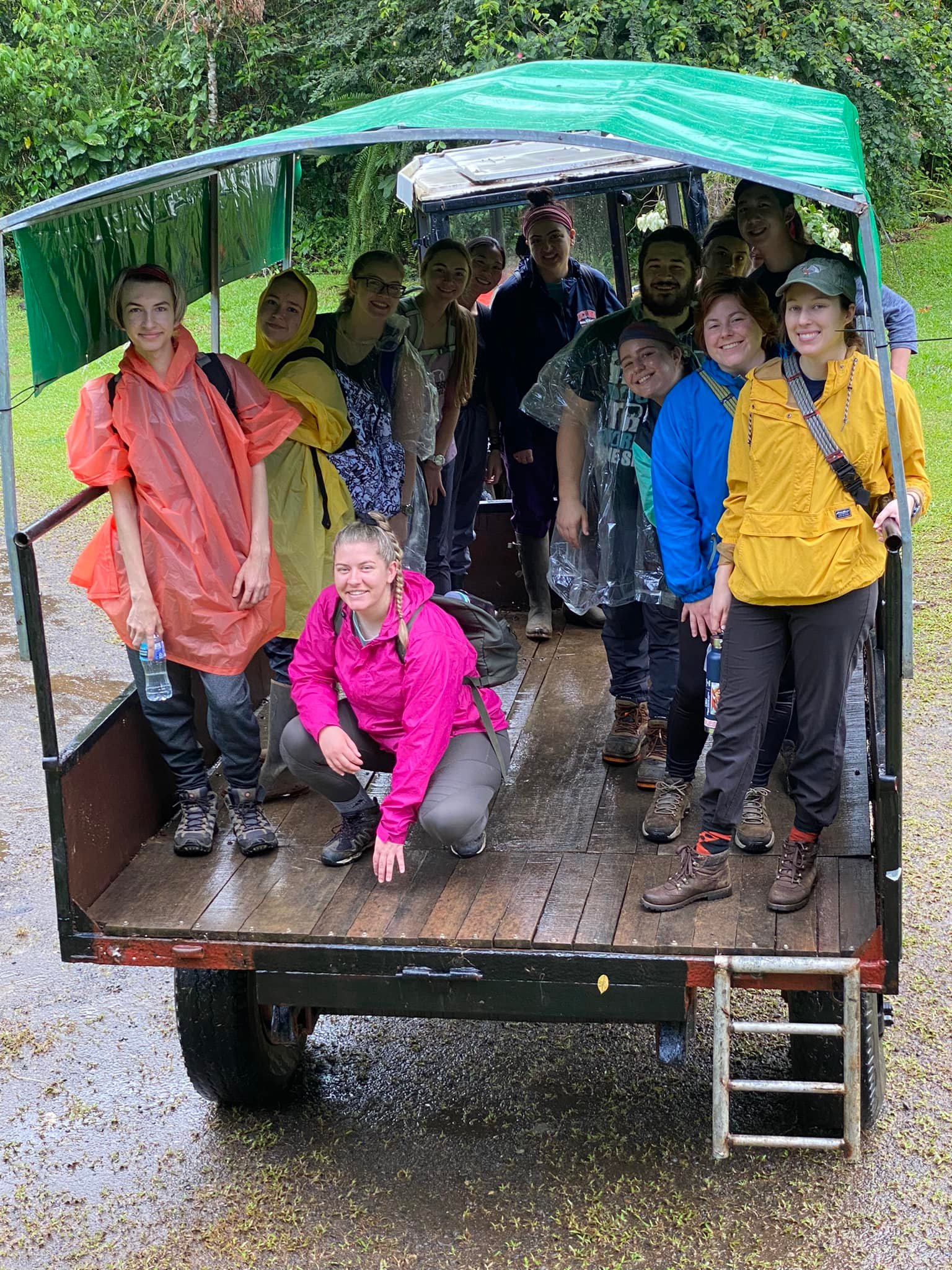 LMU-CVM students in rain forest