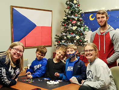 Education students with JFWA students