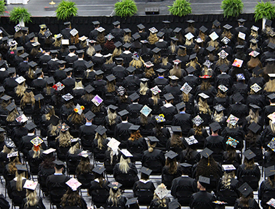 Degree Candidates in Tex Turner Arena