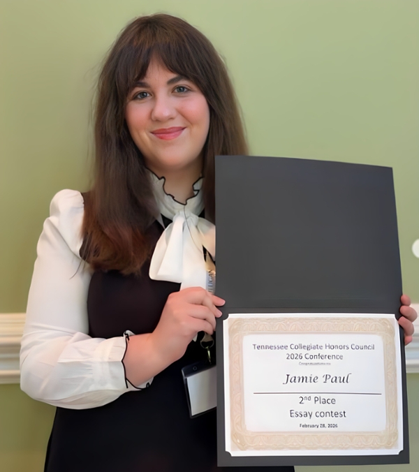 Jamie Paul with certificate