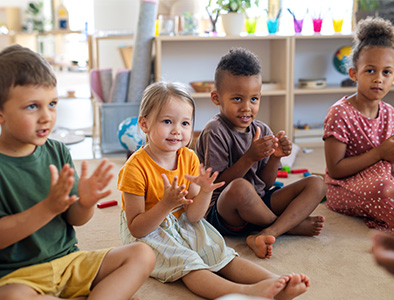 Young students in a classroom