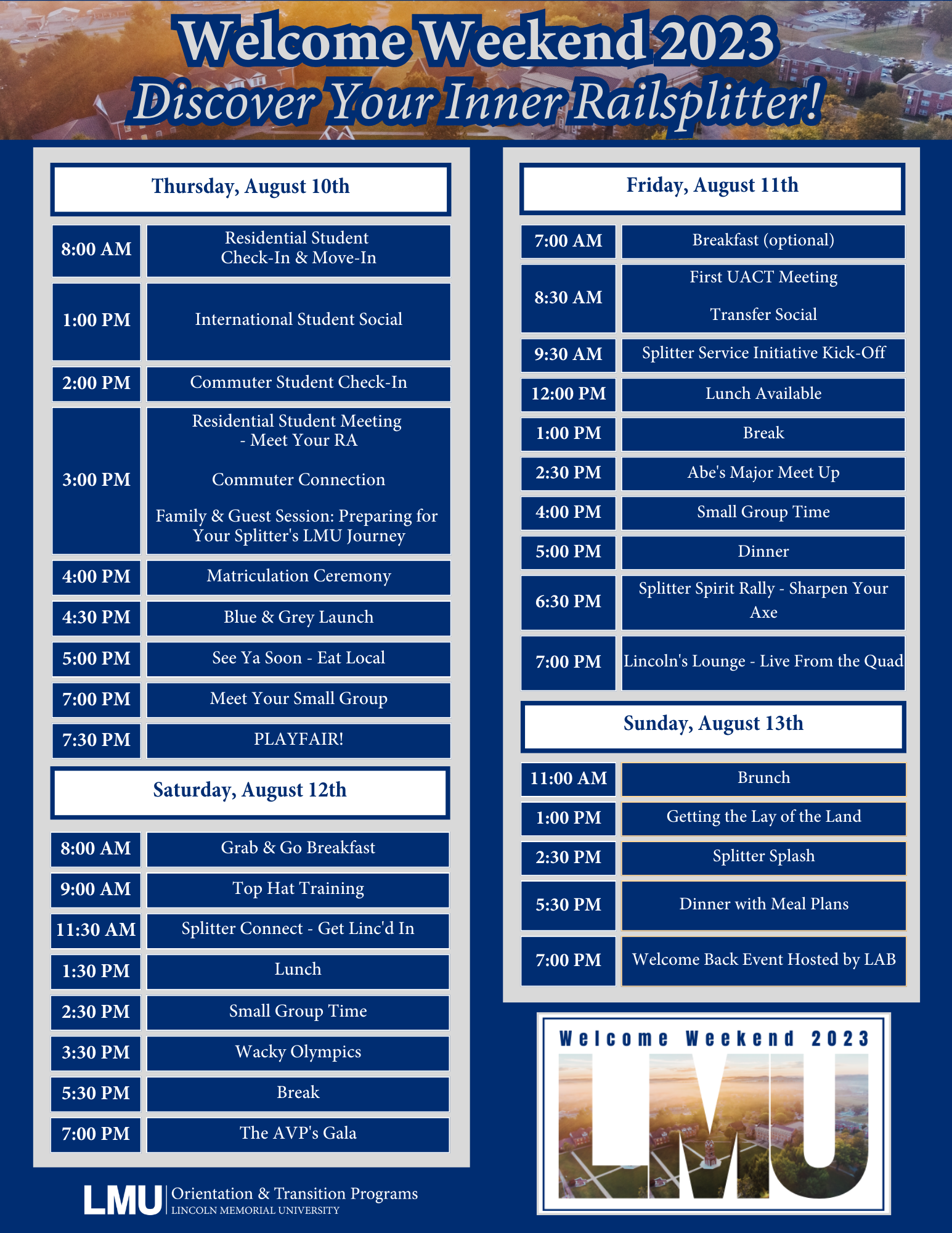 welcome-weekend-schedule