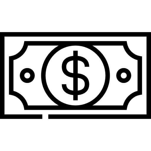 A dollar bill icon.